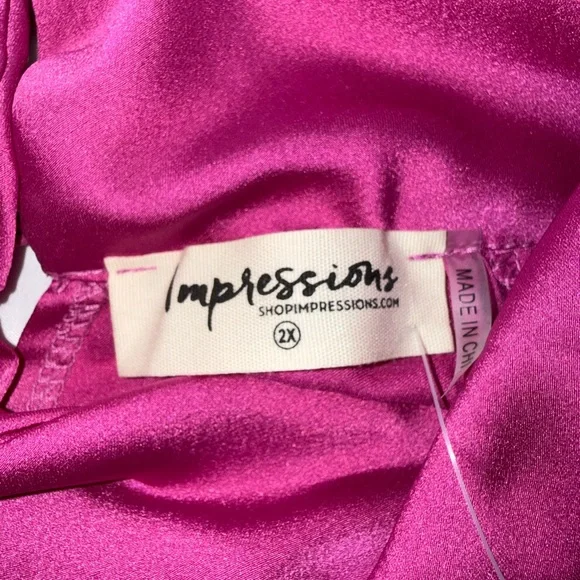 Impressions Vibrant Pink Blouse - Picture 5 of 8